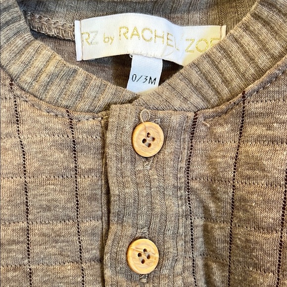RZ Baby by Rachel Zoe Brown/Gray Cable Knit Sweater with Buttons - Picture 5 of 5